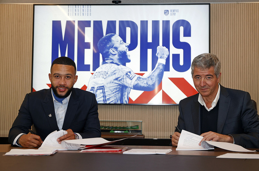 Атлетико Мадрид обяви официално трансфера на Мемфис Депай в петък Атлетико