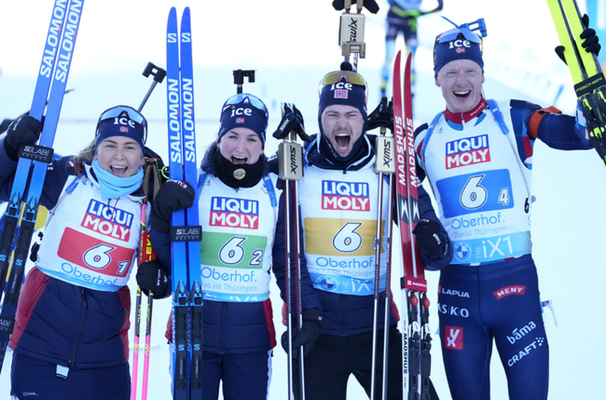 Норвегия спечели смесената щафета на 4 по 6 километра първи