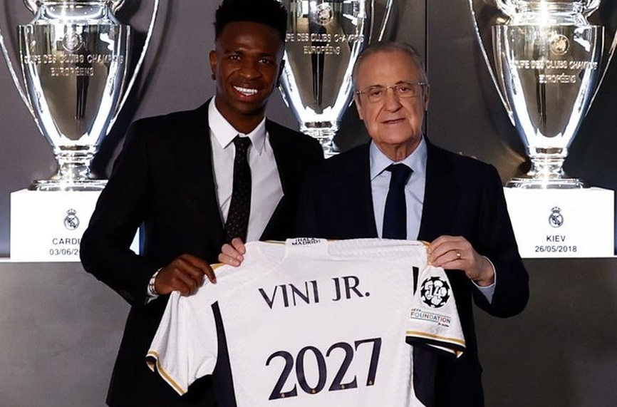 Бразилският футболист на Реал Мадрид Винисиус Жуниор поднови договора си